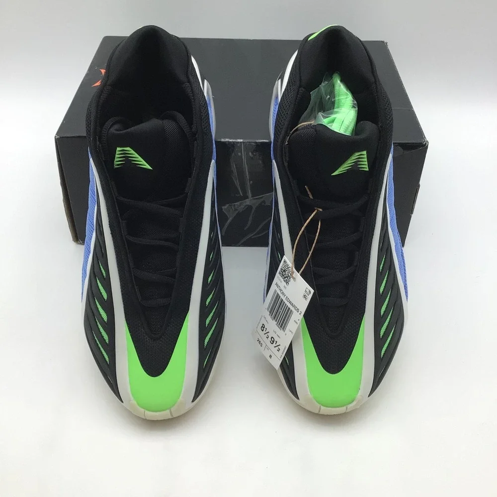 Adidas Anthony Edwards 2 Mens Size 8.5 Basketball Shoes Blue Green JR4359 NEW